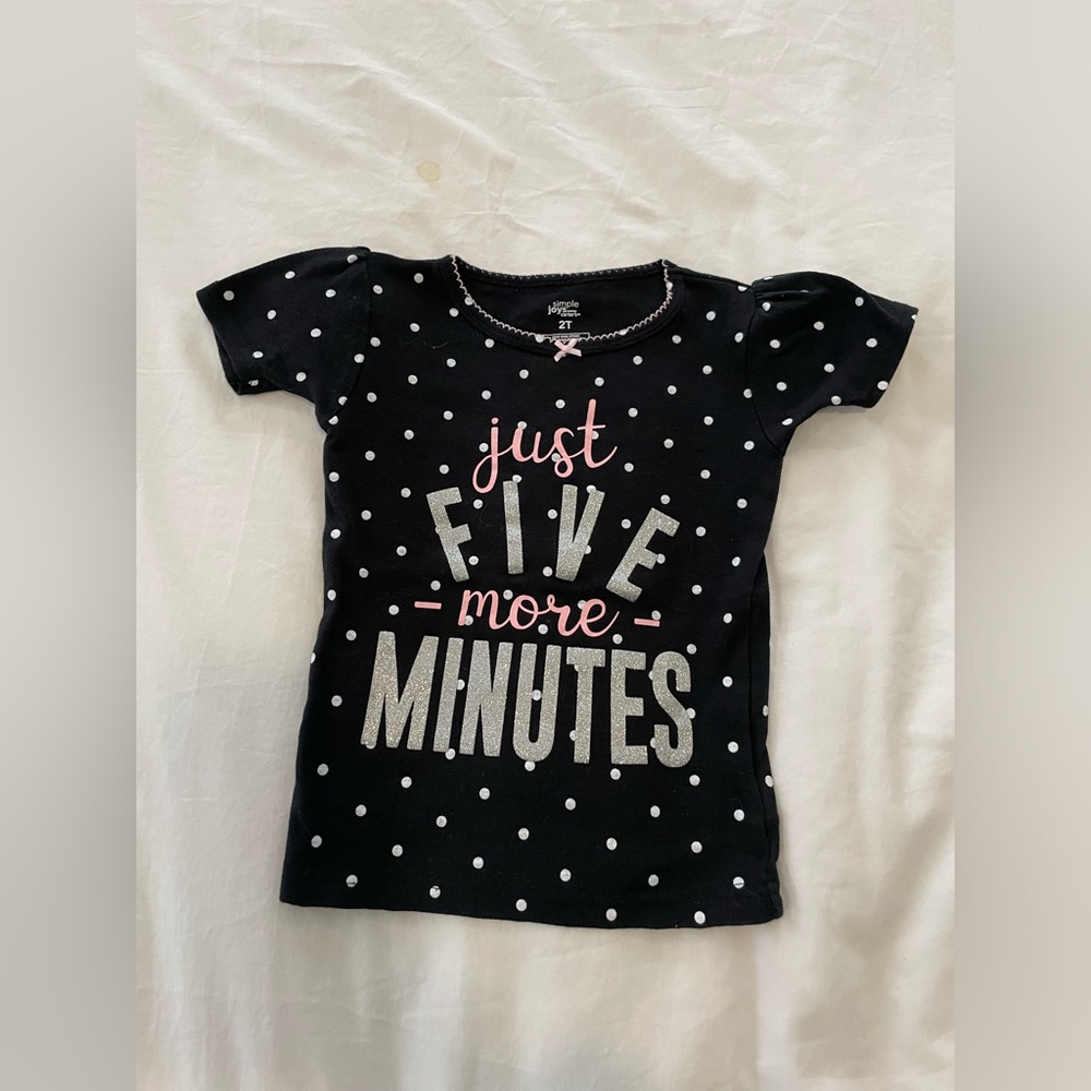 CARTERS 💤 JUST FIVE MORE MINUTES - pajama set in size 2T! SIMPLY JOY x Carters - Picture 3 of 10